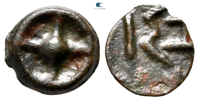 Moesia. Istrus 420-400 BC. 
Cast Æ

13 mm., 1,34 g.



very fine