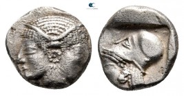 Mysia. Lampsakos 500-450 BC. Diobol AR