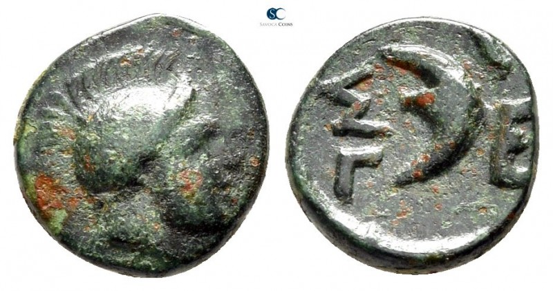 Troas. Sigeion circa 350-300 BC. 
Bronze Æ

10 mm., 0,82 g.



very fine