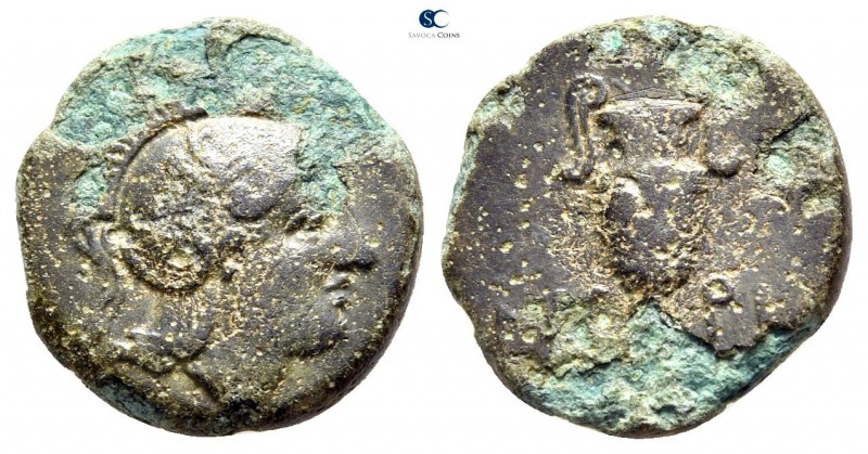 Aiolis. Myrina circa 450-350 BC. 
Bronze Æ

17 mm., 3,26 g.



nearly ver...