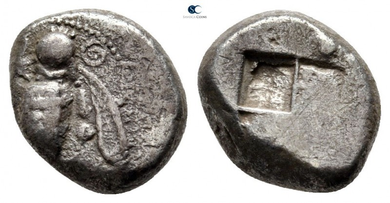 Ionia. Ephesos 500-420 BC. 
Drachm AR

13 mm., 3,23 g.



very fine