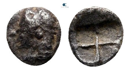 Ionia. Kolophon 500-450 BC. 
Tetartemorion AR

4 mm., 0,13 g.



very fin...