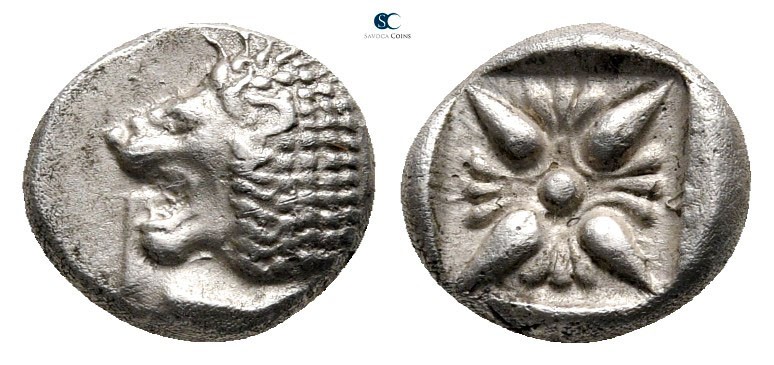 Ionia. Miletos circa 520-450 BC. 
Diobol AR

9 mm., 1,20 g.



very fine