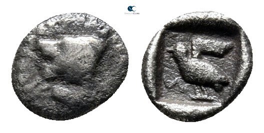 Caria. Mylasa 420-390 BC. 
Tetartemorion AR

6 mm., 0,24 g.



very fine