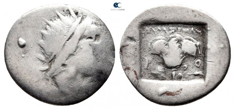 Islands off Caria. Rhodos 166-88 BC. 
Plinthophoric Drachm AR

16 mm., 1,48 g...