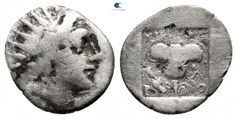 Islands off Caria. Rhodos circa 88-84 BC. ΝΙΚΗΦΟΡΟΣ (Nikephoros), magistrate
Pl...