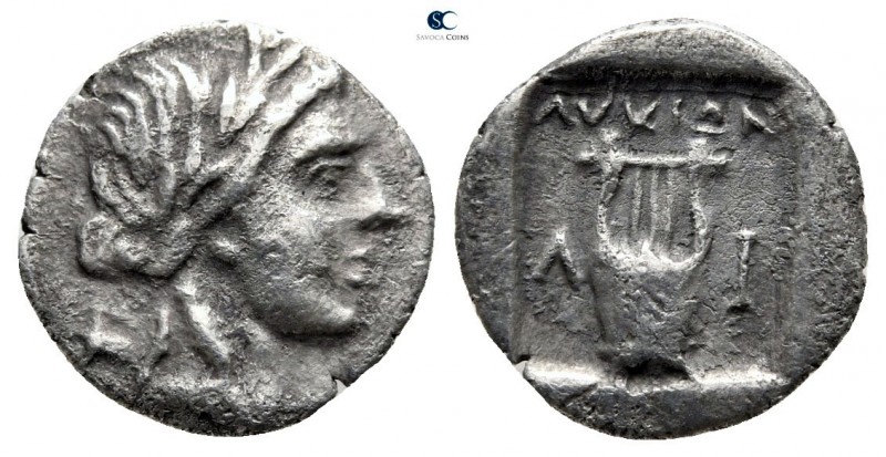 Lycia. Limyra. Lycian League circa 167-100 BC. 
Hemidrachm AR

14 mm., 1,42 g...