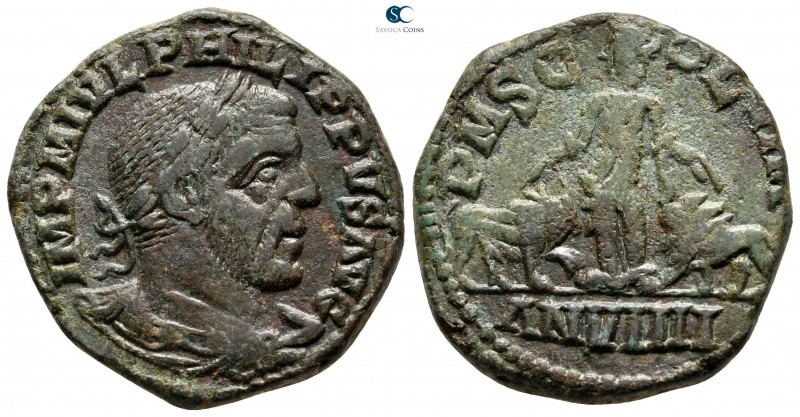 Moesia Superior. Viminacium. Philip I Arab AD 244-249. 
Bronze Æ

28 mm., 14,...
