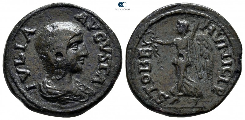 Macedon. Stobi. Julia Domna, wife of Septimius Severus AD 193-217. 
Bronze Æ
...