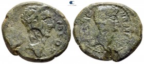 Macedon. Thessalonica. Augustus, with Divus Julius Caesar 27 BC-AD 14. Bronze Æ