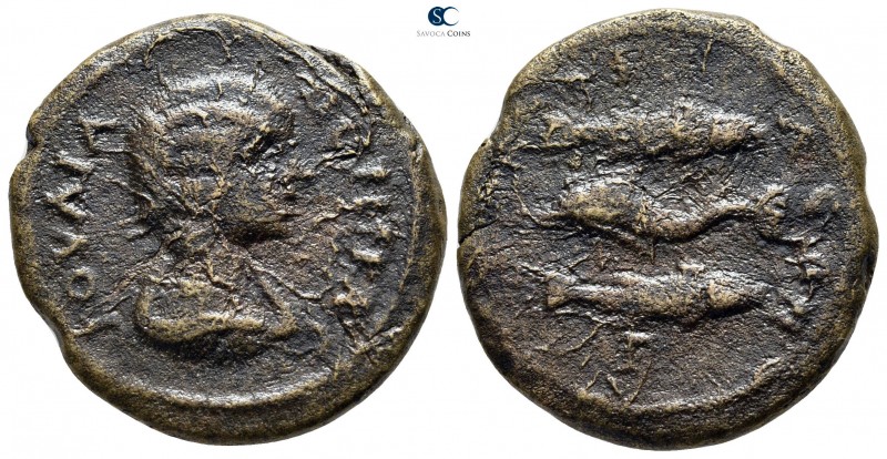 Thrace. Anchialos. Julia Domna, wife of Septimius Severus AD 193-217. 
Bronze Æ...