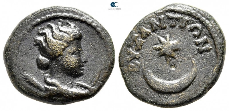 Thrace. Byzantion. Pseudo-autonomous issue AD 100-150. 
Bronze Æ

19 mm., 4,2...
