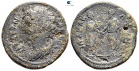 Caria. Herakleia Salbake. Pseudo-autonomous issue AD 161-169. Time of Marcus Aurelius and Lucius Verus. Tetrassarion Æ