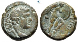 Judaea. Caesarea Maritima. Herodians. Agrippa II with Domitian CE 56-95. Bronze Æ