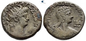 Egypt. Alexandria. Nero and Poppaea AD 54-68. Dated RY 11=AD 64/65. Billon-Tetradrachm