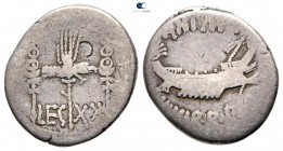 Mark Antony 32-31 BC. Military mint travelling with Mark Antony. Denarius AR