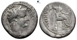 Tiberius AD 14-37. "Tribute Penny" type. Lugdunum. Denarius AR