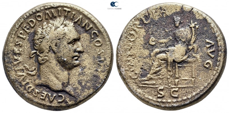 Domitian as Caesar AD 69-81. Rome
As Æ

27 mm., 13,85 g.



very fine