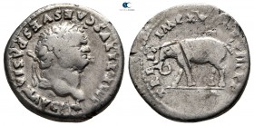 Titus AD 79-81. Rome. Denarius AR
