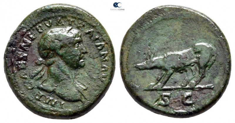 Trajan AD 98-117. Rome
Quadrans Æ

17 mm., 3,21 g.



very fine