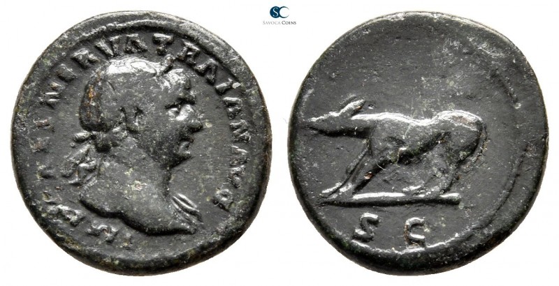 Trajan AD 98-117. Rome
Quadrans Æ

16 mm., 2,48 g.



very fine
