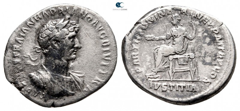 Hadrian AD 117-138. Rome
Denarius AR

20 mm., 2,97 g.



very fine