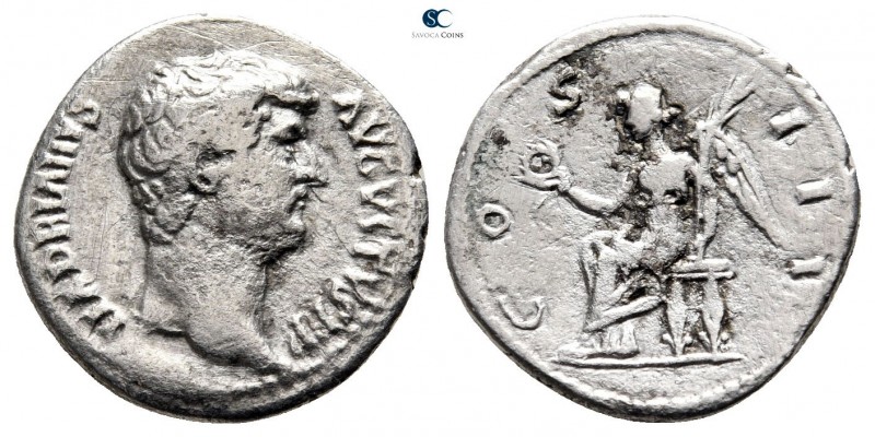 Hadrian AD 117-138. Rome
Denarius AR

18 mm., 2,52 g.



nearly very fine