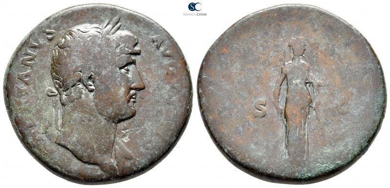 Hadrian AD 117-138. Rome
Sestertius Æ

32 mm., 24,73 g.



nearly very fi...
