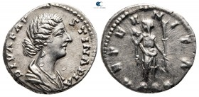 Diva Faustina II AD 175-176. Rome. Denarius AR