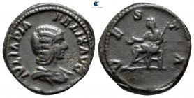 Julia Domna, wife of Septimius Severus AD 193-217. Rome. Limes Falsum of a Denarius Æ