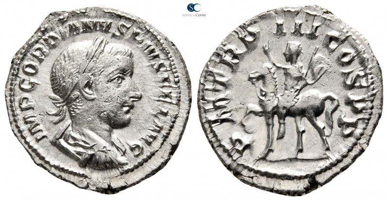 Gordian III AD 238-244. Rome
Denarius AR

20 mm., 3,22 g.



very fine