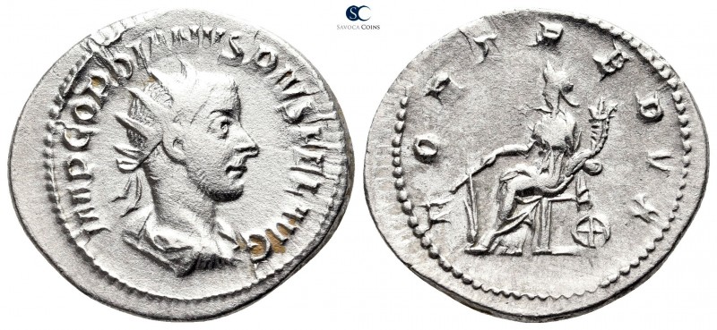 Gordian III AD 238-244. Rome
Antoninianus AR

24 mm., 3,63 g.



very fin...