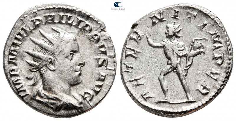 Philip II AD 247-249. Rome
Antoninianus AR

22 mm., 4,06 g.



good very ...