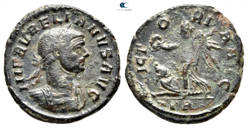 Aurelian AD 270-275. Rome
Billon Denarius 

19 mm., 2,46 g.



nearly ver...