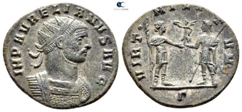 Aurelian AD 270-275. Uncertain Balkan mint
Antoninianus Æ

22 mm., 3,31 g.
...