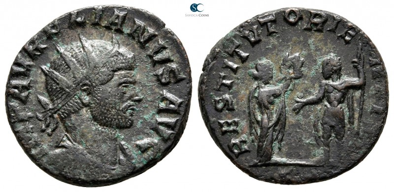 Aurelian AD 270-275. Uncertain mint
Antoninianus Æ

20 mm., 3,69 g.



ve...