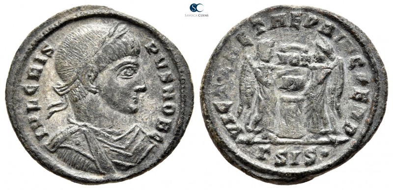 Crispus, as Caesar AD 316-326. Siscia
Follis Æ

18 mm., 3,11 g.



very f...