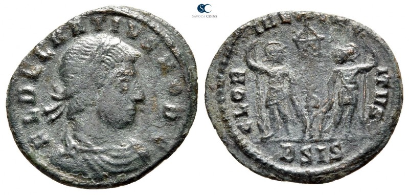 Delmatius, as Caesar AD 335-337. Siscia
Follis Æ

17 mm., 1,32 g.



very...