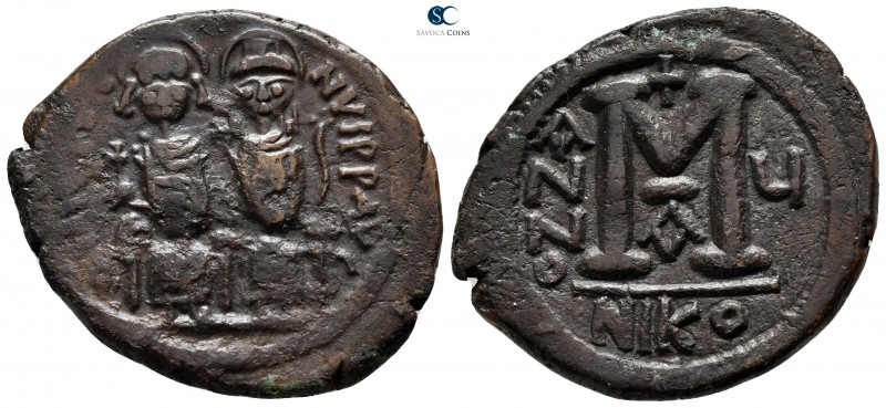 Justin II and Sophia AD 565-578. Nikomedia
Follis Æ

32 mm., 12,05 g.



...