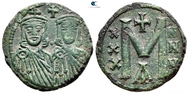 Nicephorus I, with Stauracius AD 802-811. Constantinople
Follis Æ

23 mm., 5,...