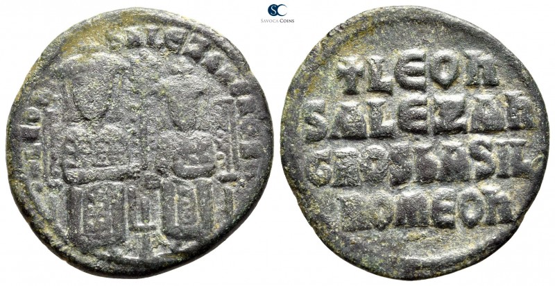 Leo VI with Alexander AD 886-912. Constantinople
Follis Æ

22 mm., 4,08 g.
...
