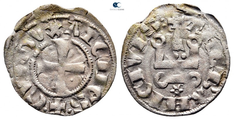 Gui II de La Roche AD 1287-1308. 
Denier BI

19 mm., 0,67 g.



very fine
