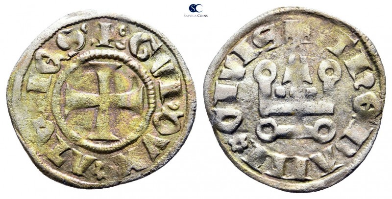 Gui II de La Roche AD 1287-1308. Duchy of Athens
Denier BI

19 mm., 0,76 g.
...