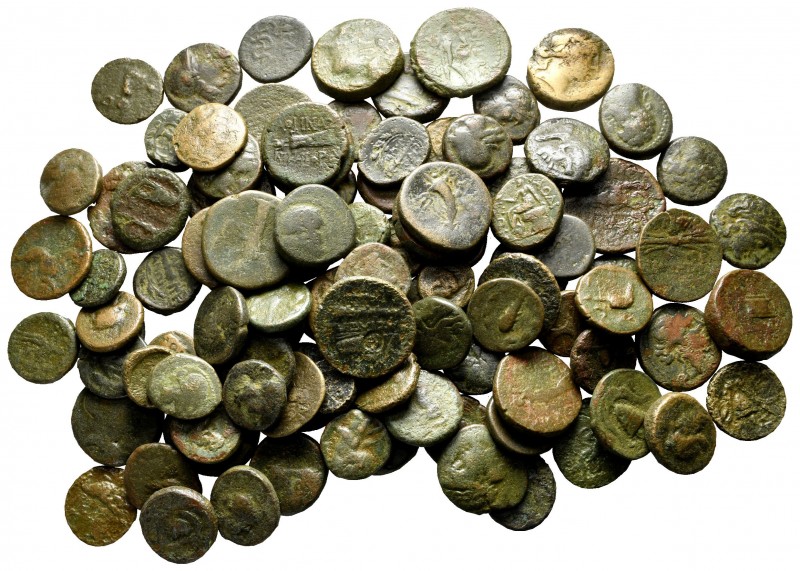 Lot of ca. 100 greek bronze coins / SOLD AS SEEN, NO RETURN! 

nearly very fin...