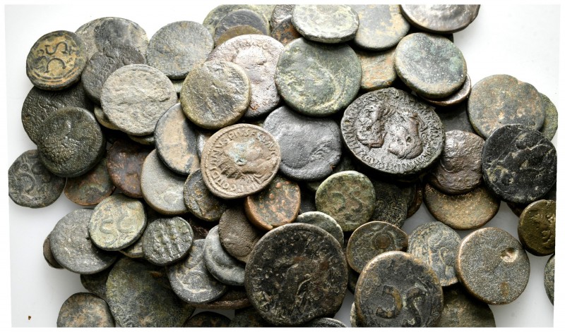 Lot of ca. 100 roman provincial bronze coins / SOLD AS SEEN, NO RETURN!

nearl...