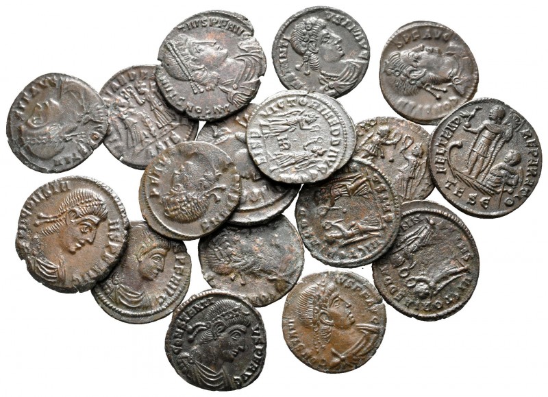 Lot of ca. 17 roman bronze coins / SOLD AS SEEN, NO RETURN!

good very fine