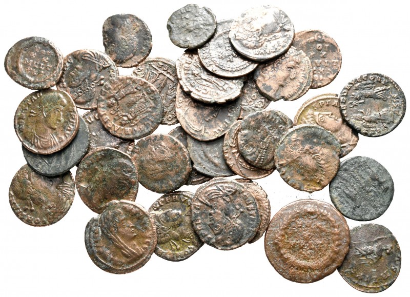 Lot of ca. 33 roman bronze coins / SOLD AS SEEN, NO RETURN!

nearly very fine