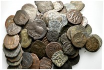 Lot of ca. 75 byzantine bronze coins / SOLD AS SEEN, NO RETURN!nearly very fine