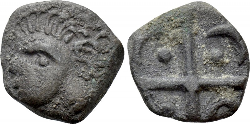 WESTERN EUROPE. Gaul. Tolosates. Drachm (1st century BC). 

Obv: Celticized he...