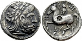 EASTERN EUROPE. Imitations of Philip II of Macedon (2nd-1st centuries BC). Tetradrachm. "Mit Rad-Kontermarke" type.